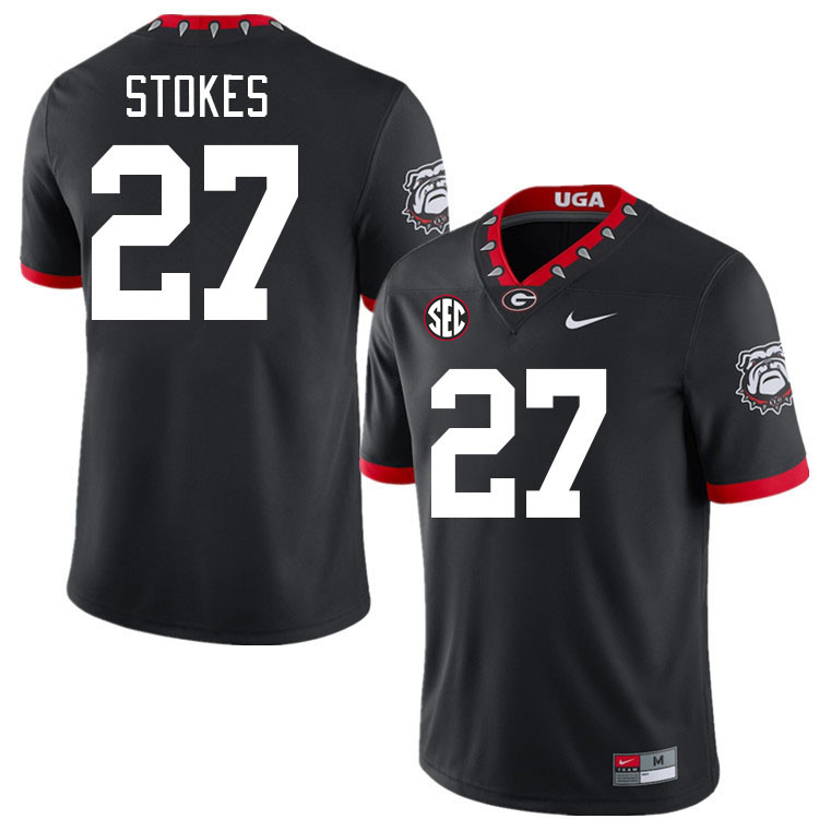 #27 Eric Stokes Georgia Bulldogs Jerseys Football Stitched-100th Anniversary